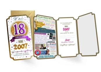 Karnet urodziny 18 - Kukartka