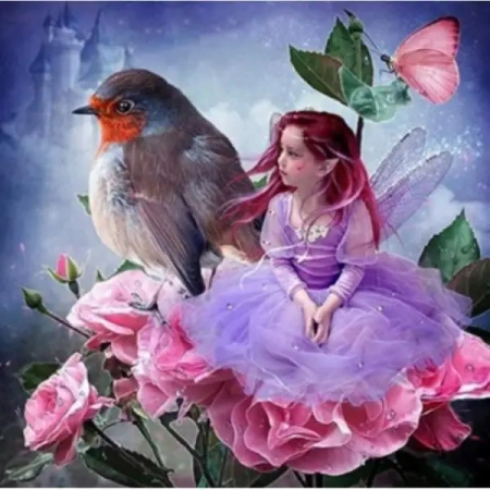 Diamentowa Mozaika Calineczka z jaskółką NO-1006386 - Norimpex