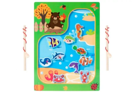 Drewniana gra łowienie rybek na magnes - Pro-Kids