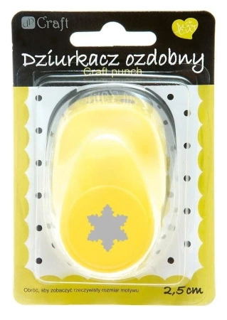Dziurkacz ozdobny 2,5cm śnieżynka 3 MIX - Dalprint