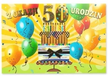 Karnet B6 Urodziny 50 - Pan Dragon