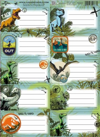 Naklejki na zeszyty pasek Jurassic park - Beniamin