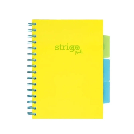 Kołozeszyt Pads A5/100K linia Neon żółty - Strigo