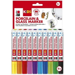 Pisaki do porcelany i szkła Kids 10 kolorów - Marabu