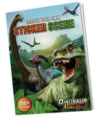 Książka z naklejkami A4 Dino