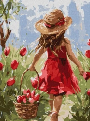 Malowanie po numerach - Radość kwiatów 30x40cm - Ideyka