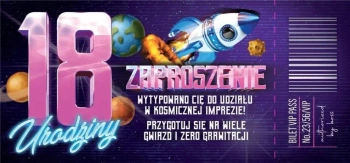 Zaproszenie Urodziny 18 (10szt) - YEKU