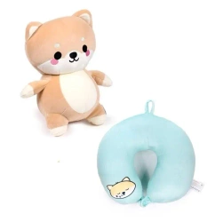 Poduszka podróżna i pluszowa zabawka 2w1 Pies - Puckator