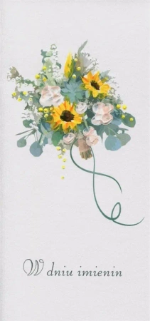 Karnet Imieniny I 13 - Bukiet słoneczniki - MAK