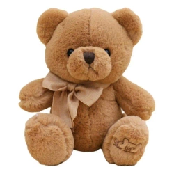 Maskotka przytulanka miś z kokardką 40cm - Leantoys