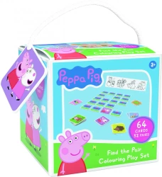Gra Memory + kolorowanka. Świnka Peppa 64 karty - Jiri Models