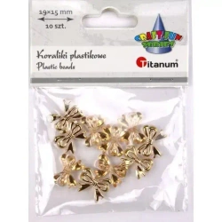Koraliki plastikowe kokardki 5mm 10szt - Titanum