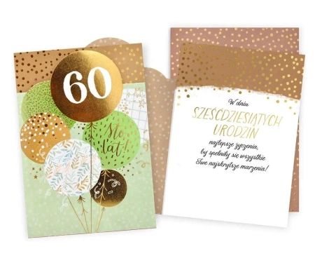 Karnet Urodziny 60 - Kukartka