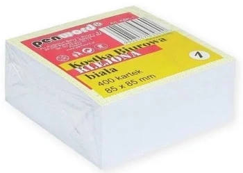 Kostka biurowa biała 85x85x35mm 400K - Penword