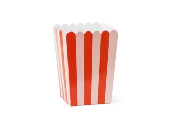 Pudełka na popcorn 11x11x15.5cm 6szt - PartyDeco