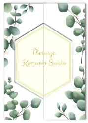 Karnet A5 Komunia Eukaliptus - Henry