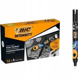 Markery akrylowe Intensity Classic biały (12szt) - BIC