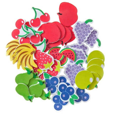Naklejki z pianki owoce 45szt - Dalprint