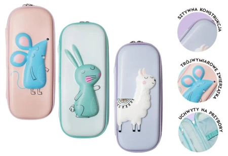 Piórnik jednokomorowy 3D B&B Kids Pastel - INTERDRUK