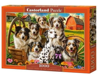 Puzzle 1000 Happy Dogs In The Countryside CASTOR - Castorland
