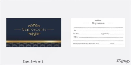 Zaproszenia Style nr 01 (opakowanie 10 szt) - Stamp