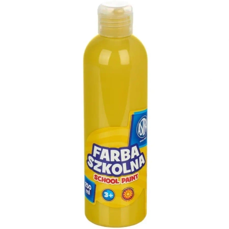 Farba szkolna naturalna tempera Astra 250 ml żółta - ASTRA art-pap