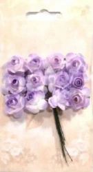 Różyczki papierowe 12szt liliowe - Galeria Hobby