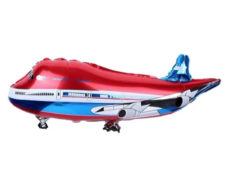 Balon foliowy Samolot czerwony 28x75cm - Godan