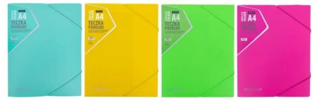 Teczka-pudełko z gumką PP neon mix ASTRA - ASTRA papiernicze