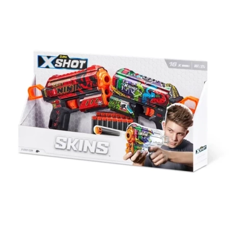 Zestaw wyrzutni Skins Flux 16 strzałek - ZURU X-Shot