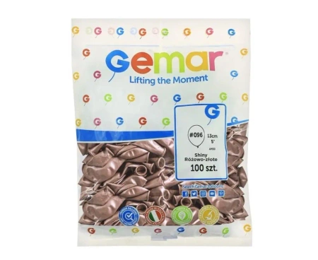 Balony chromowane różowo-złote 13cm 100szt - Godan