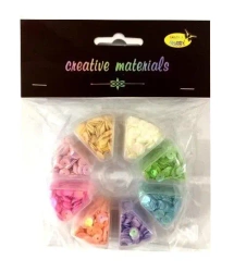 Cekiny 8 kolorów pastelowych 6mm 40g - Galeria Hobby