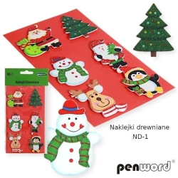 Naklejki drewniane Boże Narodzenie - Penword