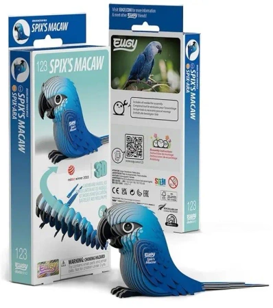 Ara Modra Papuga. Eko Układanka 3D - Eugy