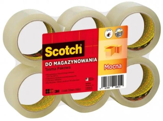 Paczka Taśma pakowa do magazynowania Scotch 50mm x 66m transparentna 6 ROLEK - 3M