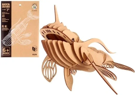 Puzzle drewniane 3D mityczne ryba kun - Pro Kids