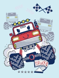 Diamentowa mozaika - Czerwony samochodzik 15x20cm - Ideyka