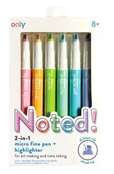 Cienkopisy z zakreślaczami 2w1 Noted! - ooly