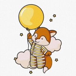 Malowanie po numerach -Odkrywanie nieba Kids 25x25 - Ideyka