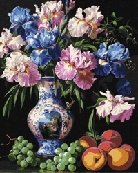 Malowanie po numerach - Piękno irysów 40x50cm - Ideyka