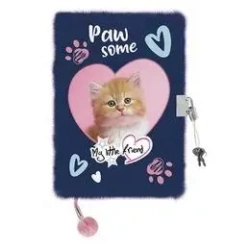 Pamiętnik z kłódką A5/96K włochacz Kot - ST-MAJEWSKI