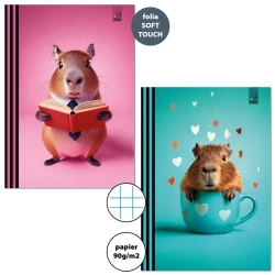 Zeszyt A4/32K kratka 90g Kapibara (6szt) - Bee-bee