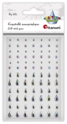 Kryształki samoprzylepne Krople 84szt - Titanum