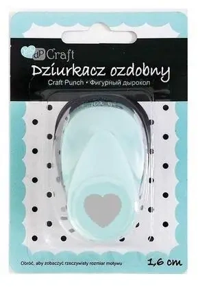Dziurkacz ozdobny 1,6cm serce falbanka - Dalprint dpCraft
