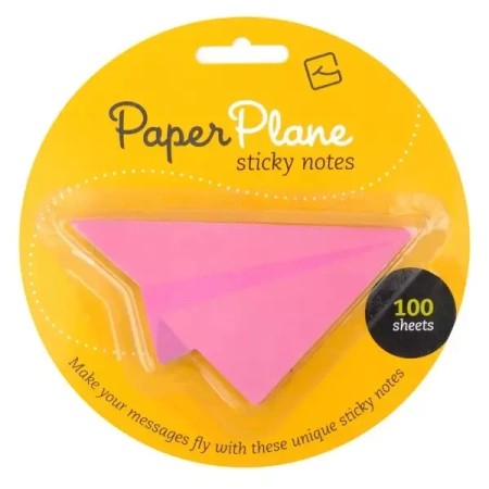 Paper Plane - karteczki samoprzylepne - różowe - Thinking Gifts