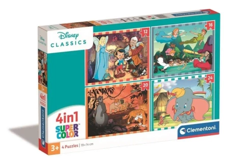 Puzzle 4w1 Super Kolor Disney Classic - Clementoni