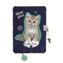 Pamiętnik z kłódką A5/96K włochacz Kitty Party - ST-MAJEWSKI