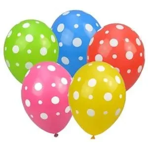 Balony kropki 28cm 5szt - Arpex