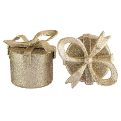 Ozdoby świąteczne złote prezenty 2szt - Be-Happy Gifts