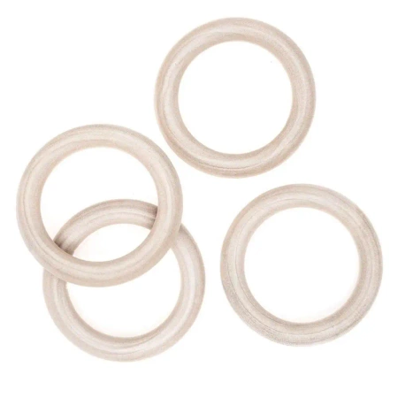 Drewniane kółko do makramy 70mm 4szt - Dalprint